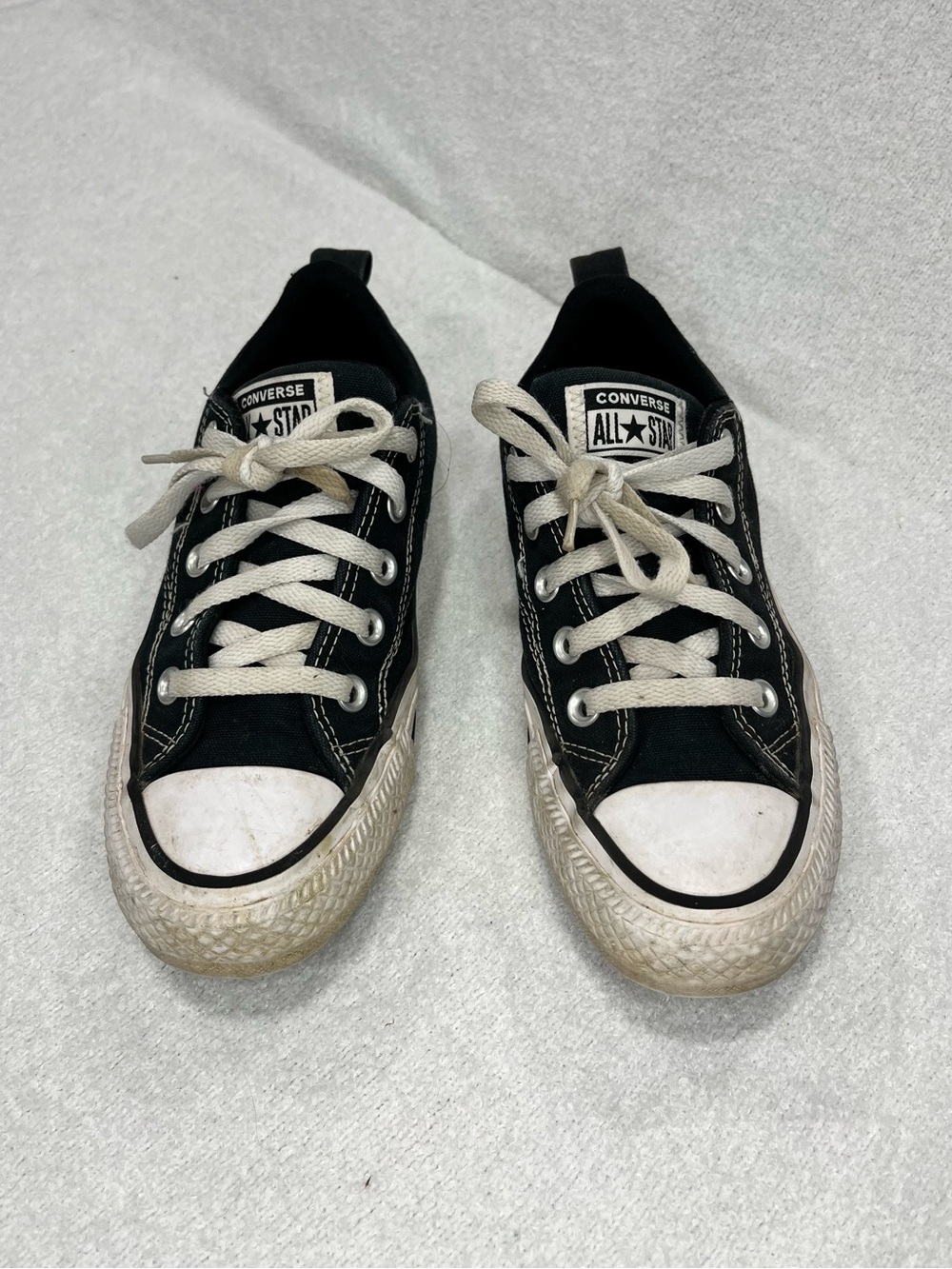 Converse Kids Black and White Low Top Sneakers